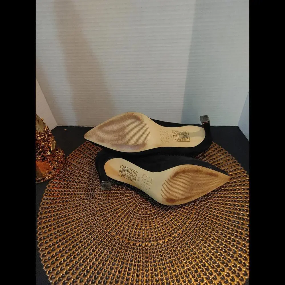 White House Black Market Hope Suede Heels Size 8.5M - Picture 6 of 7
